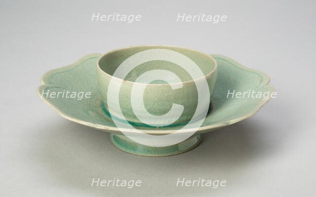 Cup Stand with Lobed Rim, Korea, Goryeo dynasty (918-1392), 12th century. Creator: Unknown.