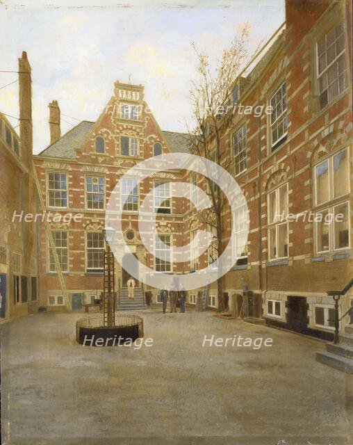 Courtyard of the Oost-Indisch Huis in Amsterdam, 1870-1880. Creator: Anon.