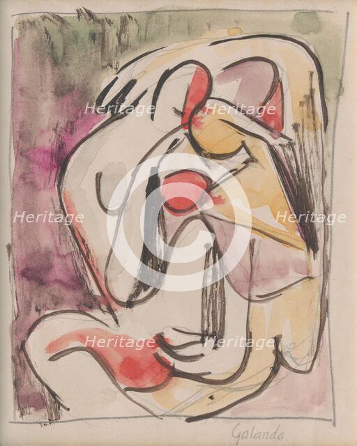 Lovers, 1935-1938. Creator: Mikulas Galanda.