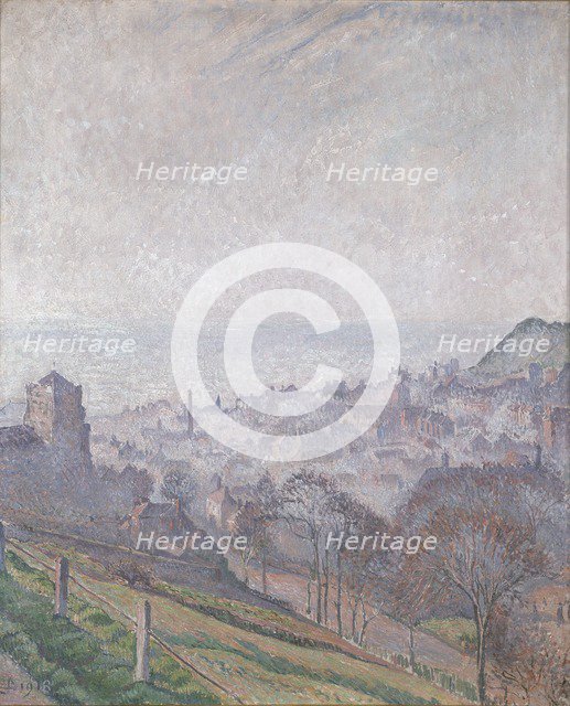 Hastings: Mist, Sun and Smoke, 1918. Artist: Lucien Pissarro.