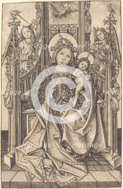 Madonna and Child Enthroned, c. 1466. Creator: Master ES.