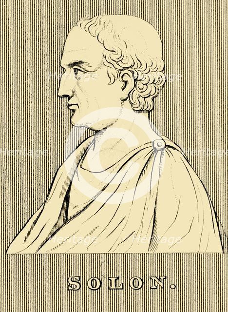 'Solon', (c630-c560 BC), 1830. Creator: Unknown.