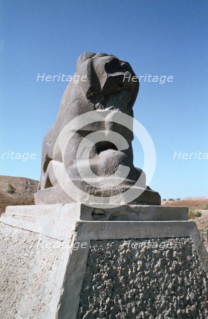 Basalt Lion of Babylon, Iraq, 1977.