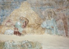 Balaam and the angel. Artist: Ancient Russian frescos  