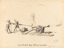 Firing the Cannon, 1634/1635. Creator: Jacques Callot.