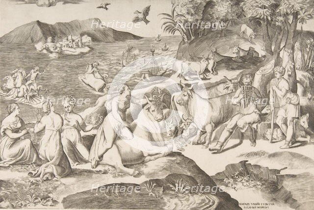 The Rape of Europa, 1546. Creator: Giulio Bonasone.