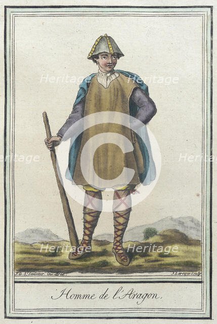 Costumes de Différents Pays, 'Homme de l'Aragon', c1797. Creators: Jacques Grasset de Saint-Sauveur, LF Labrousse.