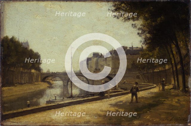 Saint-Michel bridge, c1880. Creator: Stanislas Lepine.