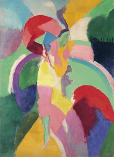 Woman with an Umbrella or The Parisian Woman, 1913. Creator: Delaunay, Robert (1885-1941).