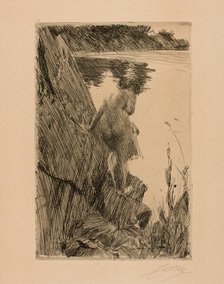 Bather (Evening) III, 1896. Creator: Anders Leonard Zorn.