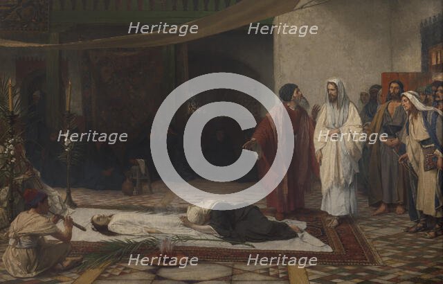 Jairus' Daughter, 1888. Creator: Juliaan De Vriendt.