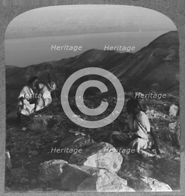 'Across the Dead Sea from Machaerus', c1900. Artist: Unknown.