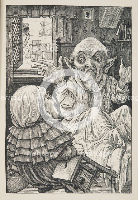 'But oh, beamish nephew, beware of the day', pub. 1876. Creator: Henry Holiday (1839 - 1927).