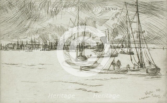 Amsterdam from the Tolhuis, 1863. Creator: James Abbott McNeill Whistler.