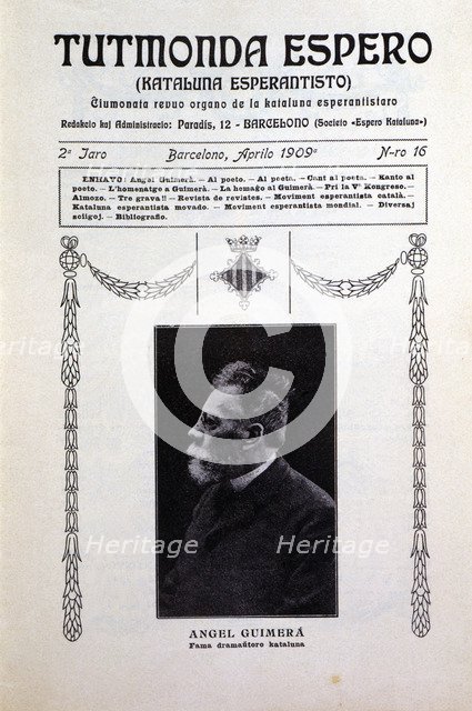 Cover of the gazette 'Tutmonda Espero - Kataluna Esperantisto', organ of the Catalan Esperanto mo…