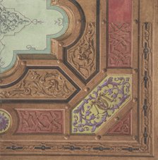 Design for Dining Room Ceiling, Château de Cangé, second half 19th century. Creators: Jules-Edmond-Charles Lachaise, Eugène-Pierre Gourdet.