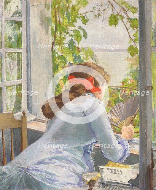 Au bord de la mer (Honfleur), 1881. Creator: Gonzalès, Eva (1849-1883).