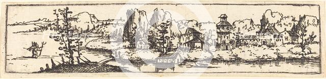 River Landscape with Saint Christopher. Creator: Augustin Hirschvogel.