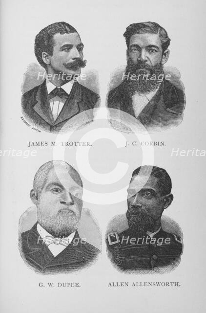James M. Trotter, J. C. Corbin, G. W. Dupee, Allen Allensworth, 1887. Creator: Unknown.