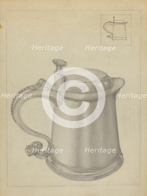 Silver Tankard, c. 1936. Creator: Isidore Steinberg.