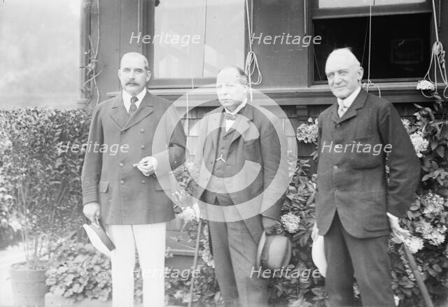 J.P. Morgan, Viscount Haldane, and Sir K.M. McKenzie, 1913. Creator: Bain News Service.