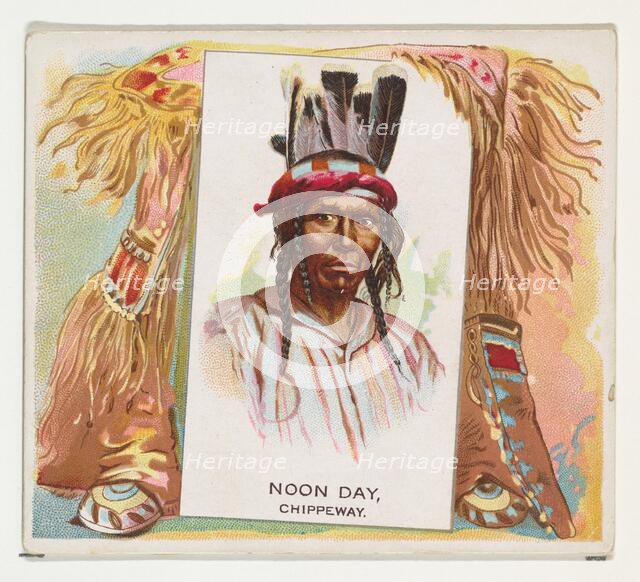 Noon Day, Chippeway, from the American Indian Chiefs series (N36) for Allen & Ginter Cigar..., 1888. Creator: Allen & Ginter.