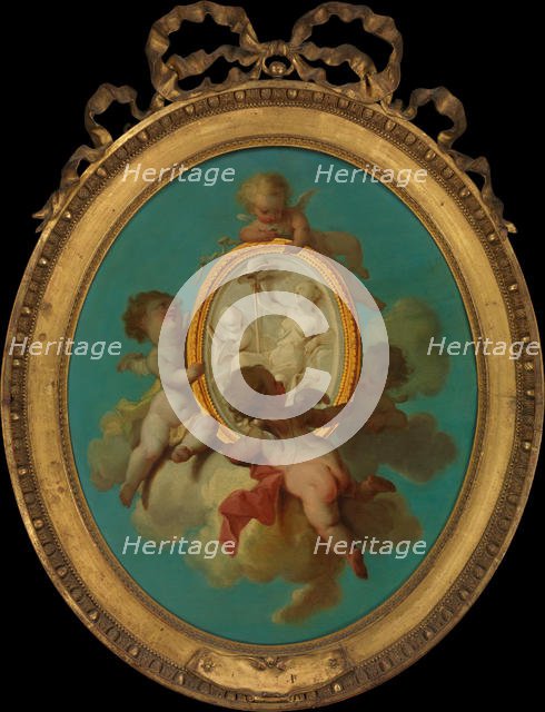 Putti with a Medallion. Creator: Charles Eisen.