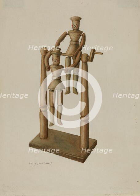 Handcarved Toy, c. 1939. Creator: Betty Jean Davis.