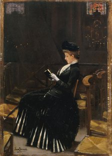 Woman in prayer, c1885. Creator: Jean Beraud.