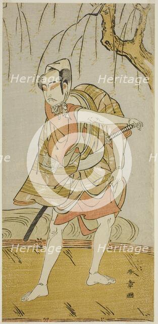 The Actor Ichikawa Yaozo II as Hiranoya Tokubei (?) in the Play Wada Sakamori Eiga..., c. 1773. Creator: Shunsho.