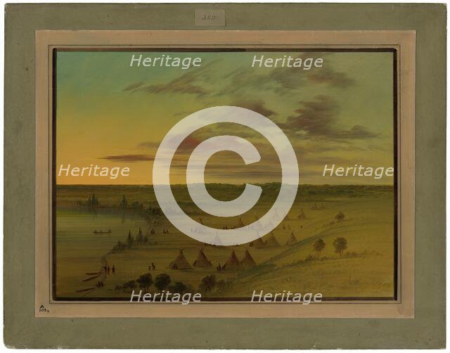Sioux Village - Lac du Cygne, 1861/1869. Creator: George Catlin.