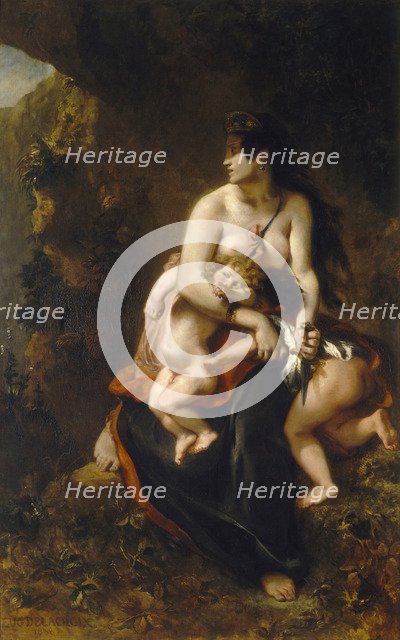 Medea (Médée furieuse). Artist: Delacroix, Eugène (1798-1863)