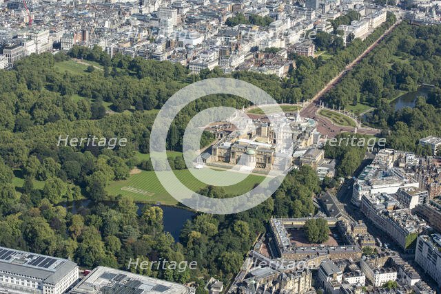 Buckingham Palace and Gardens, City of Westminster, London, 2021. Creator: Damian Grady.