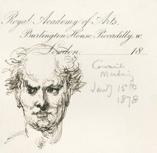 Head of a bald man, January 15th, 1878. Creator: Sir John Gilbert.