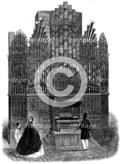 The International Exhibition: church organ built by Messrs. Forster and Andrews, of Hull, 1862. Creator: Unknown.