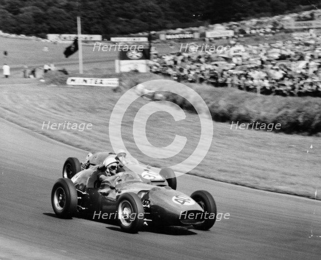 AN Davison and Gino Munaron during Formula Intercontinental Race, Brands Hatch, August 1961. Artist: Unknown