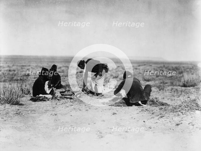 Preparing the sweat, c1905. Creator: Edward Sheriff Curtis.