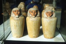 Canopic Jars, Ancient Egyptian, 26th dynasty, 664-525 BC. Artist: Unknown