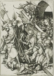 Christ in Limbo, from The Passion, c. 1480. Creator: Martin Schongauer.