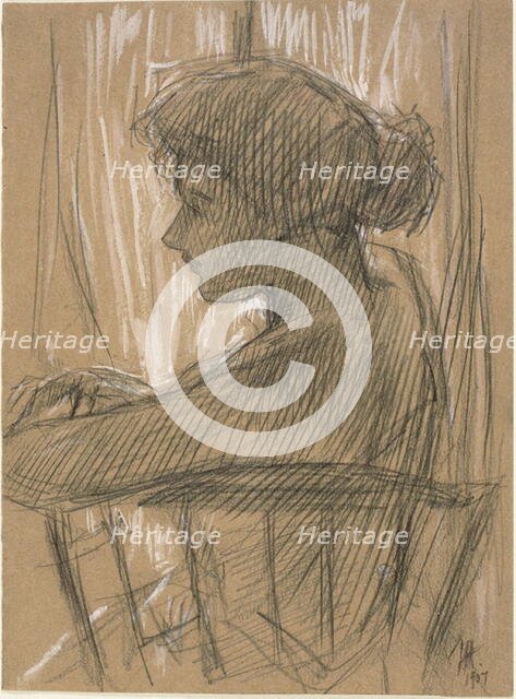 Against the Light, 1907. Creator: Frederick Childe Hassam.