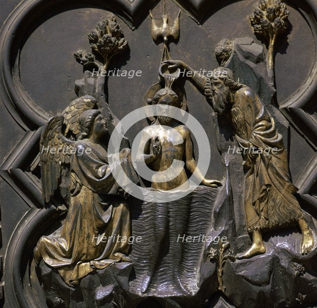 The Baptism of Christ, 14th century. Artist: Andrea Pisano