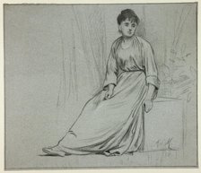 Seated Woman Facing Right, n.d. Creator: Henry Stacy Marks.
