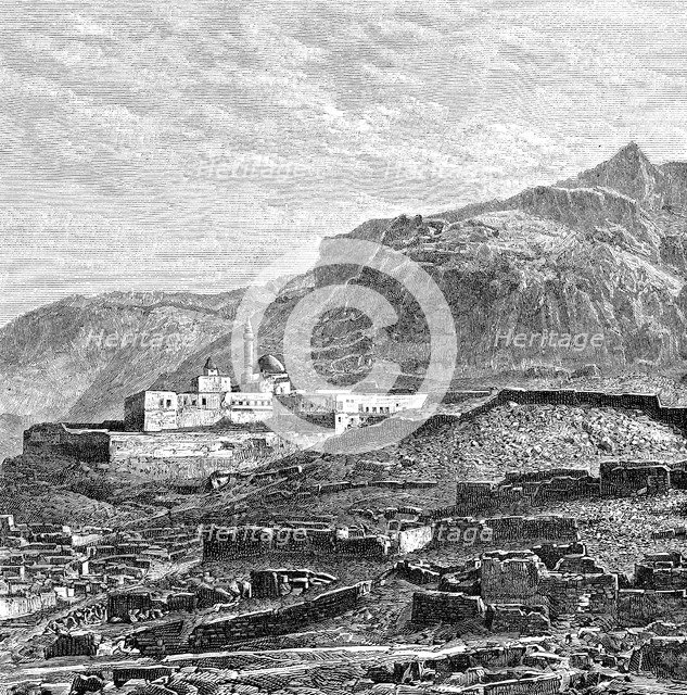 The mosque and the ruined quarter of Bayazid (Dogubayazit), Turkey, 1895. Artist: Unknown
