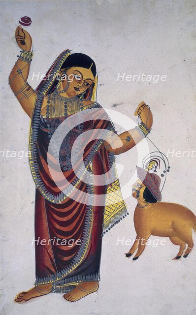 The sheep lover, 1865. Creator: Anon.