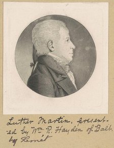 Unidentified Man, c. 1800. Creator: Charles Balthazar Julien Févret de Saint-Mémin.