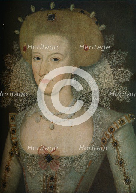 'Anne of Denmark (1574-1619), queen consort of King James I', 17th century. Artist: Marcus Gheeraerts, the Younger.