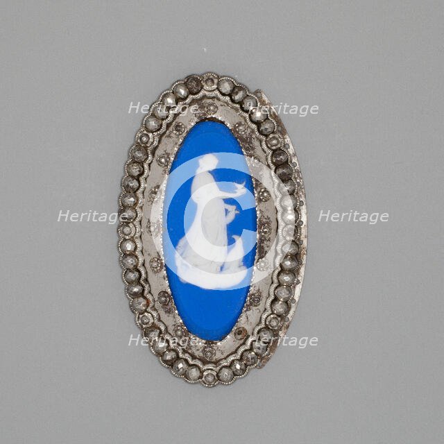 Buckle with Hebe and Eagle, Burslem, Late 18th century. Creator: Wedgwood.