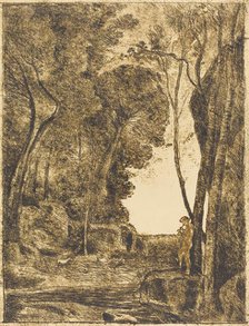 Little Shepherd, 1st Plate (Le Petit Berger), 1855. Creator: Jean-Baptiste-Camille Corot.