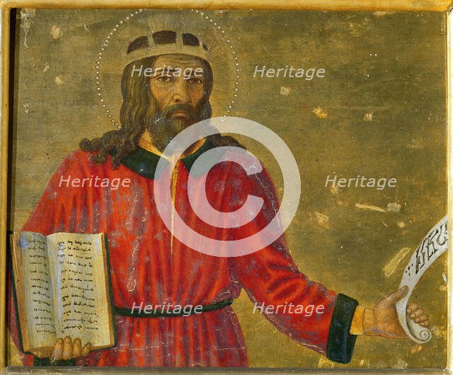 King David (Predella Panel of the Altarpiece). Creator: Rosselli, Cosimo di Lorenzo (1439-1507).