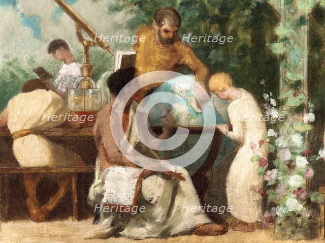 Esquisse pour la salle des mariages de la mairie du 13ème arrondissement : Vertus civiques., 1878. Creator: Gustave Boulanger.